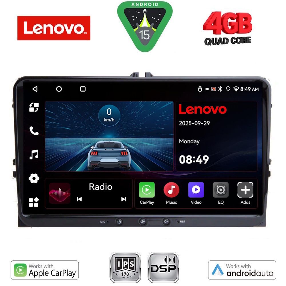 LENOVO LVE 889_CPAA (9'' DECK) MULTIMEDIA TABLET for VW GROUP mod. 2004-2016