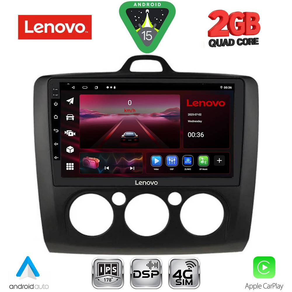 LENOVO LVF 5156BL_CPA A/C (9inc) MULTIMEDIA TABLET for FORD FOCUS mod. 2005-2012 (BLACK)