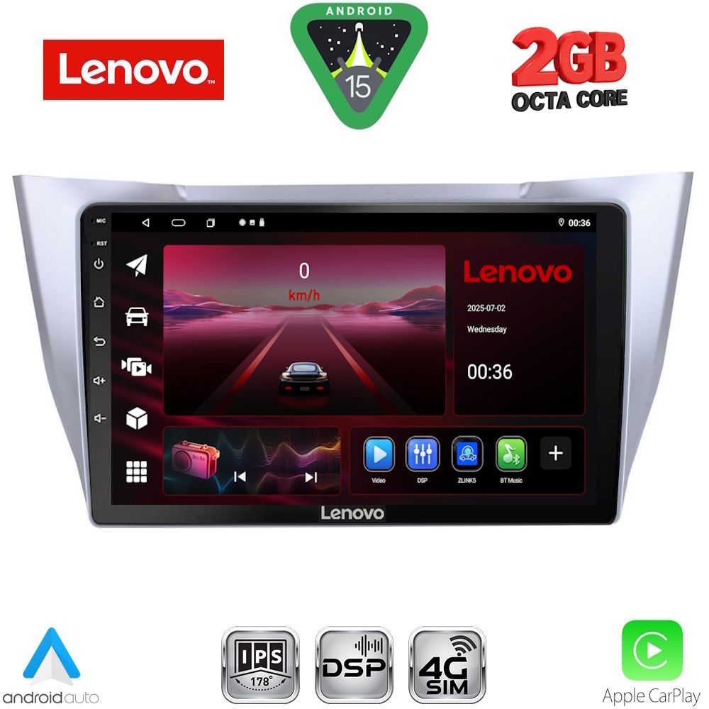 LENOVO LVF 5345SL_CPA (10inc) MULTIMEDIA TABLET for LEXUS RX 300 – 400 mod. 2003-2008