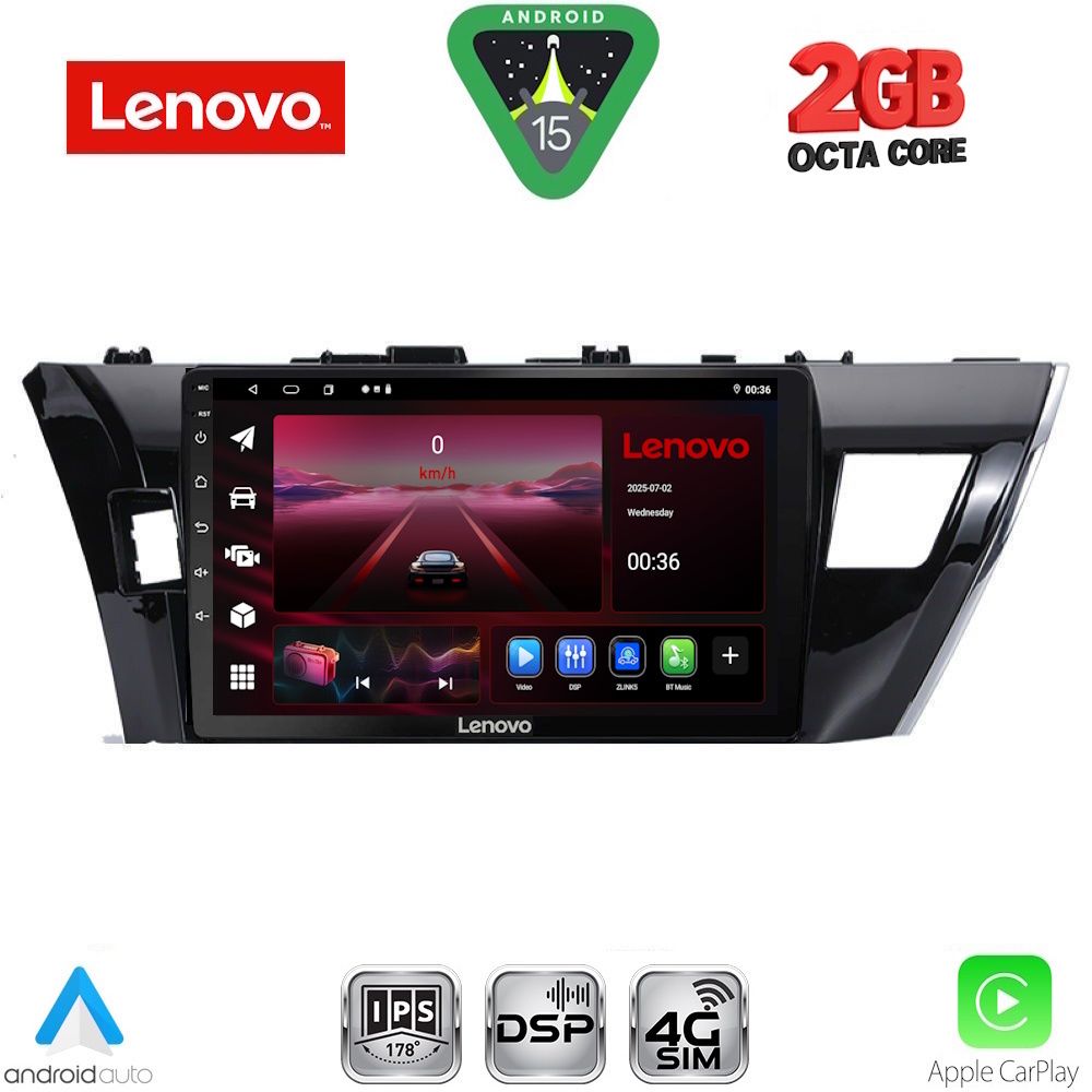LENOVO LVF 5714_CPA (10inc) MULTIMEDIA TABLET for TOYOTA COROLLA mod. 2013-2016