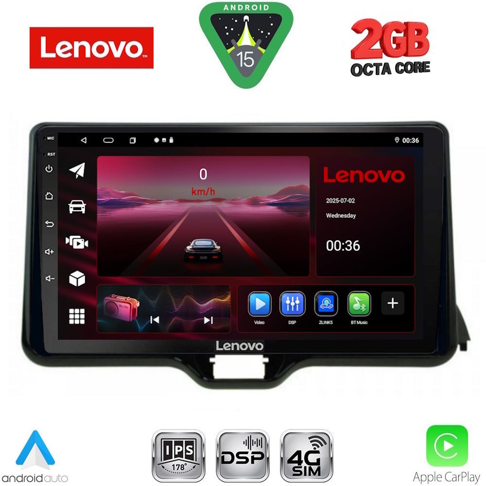 LENOVO LVF 5738_CPA (10inc) MULTIMEDIA TABLET for TOYOTA YARIS mod. 2020-2026 - MAZDA 2 mod. 2023-2026