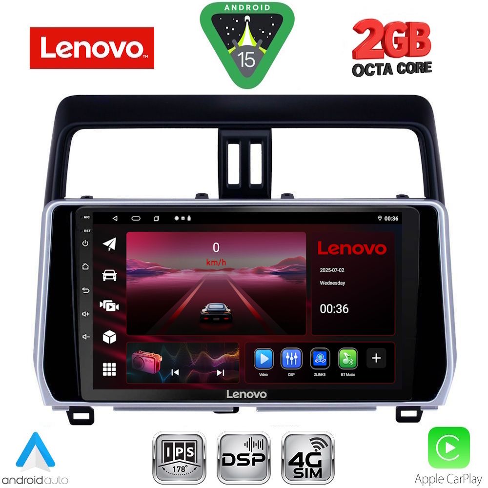 LENOVO LVF 5739_CPA (10inc) MULTIMEDIA TABLET for TOYOTA LAND CRUISER mod. 2019-2023