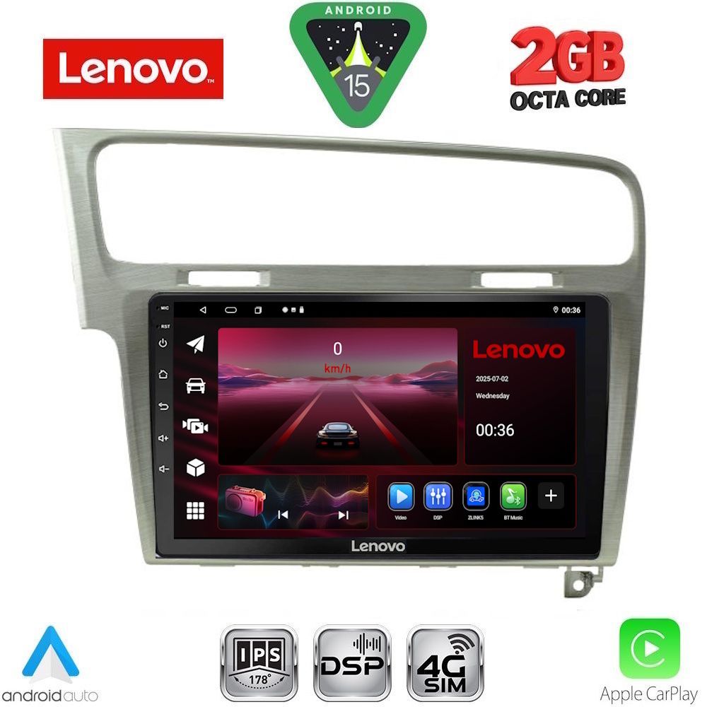 LENOVO LVF 5747SL_CPA (10inc) MULTIMEDIA TABLET for VW GOLF 7 mod. 2013-2020 (SILVER)