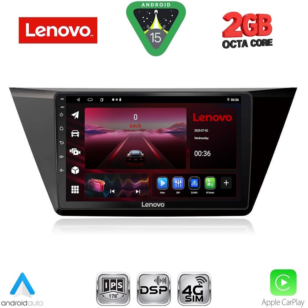 LENOVO LVF 5769_CPA (10inc) MULTIMEDIA TABLET for VW TOURAN mod. 2016-2026