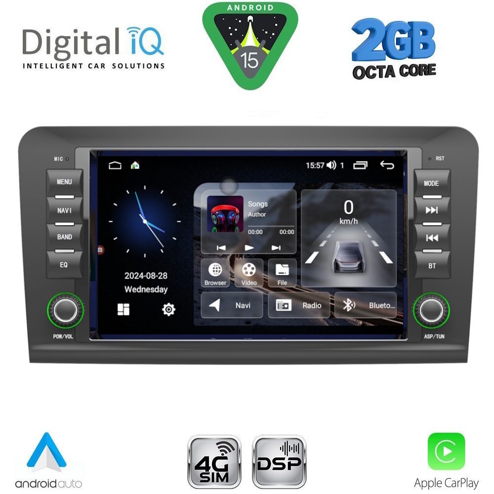 DIGITAL IQ MSF 316_CPA (8" DECK) MULTIMEDIA SYSTEM for MERCEDES ML (W164) – GL (X164) mod. 2005-2012