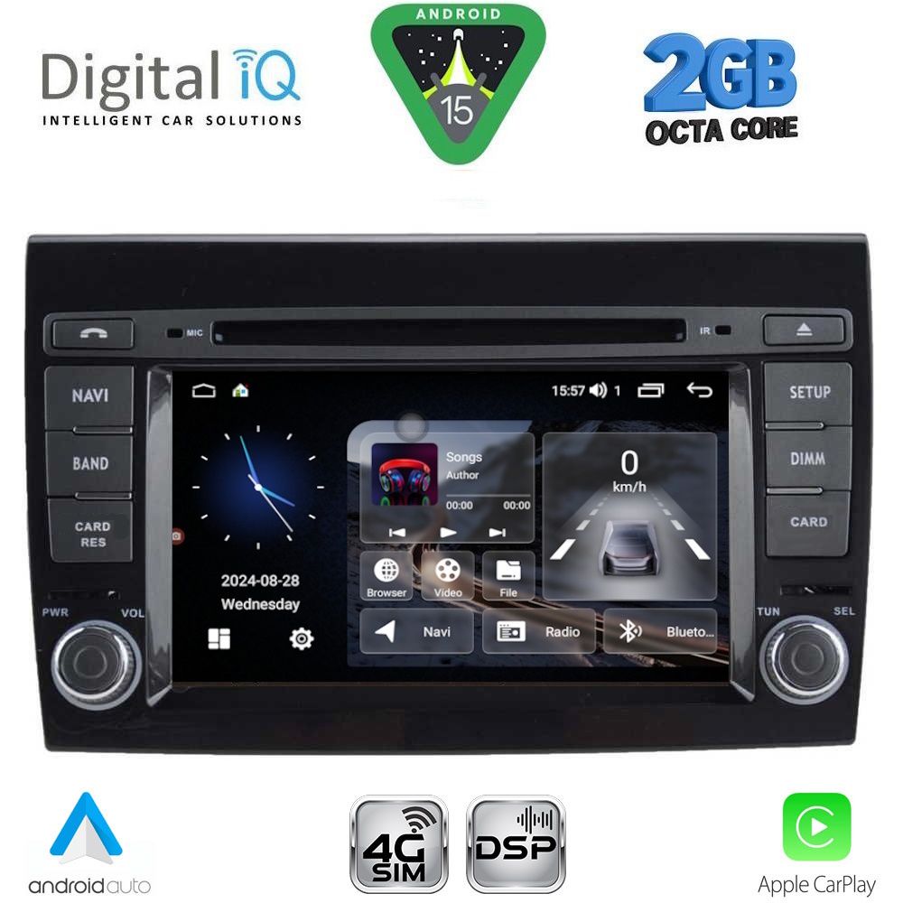 DIGITAL IQ MSF 397_CPA (7” DECK) MULTIMEDIA SYSTEM for FIAT BRAVO mod. 2007-2019
