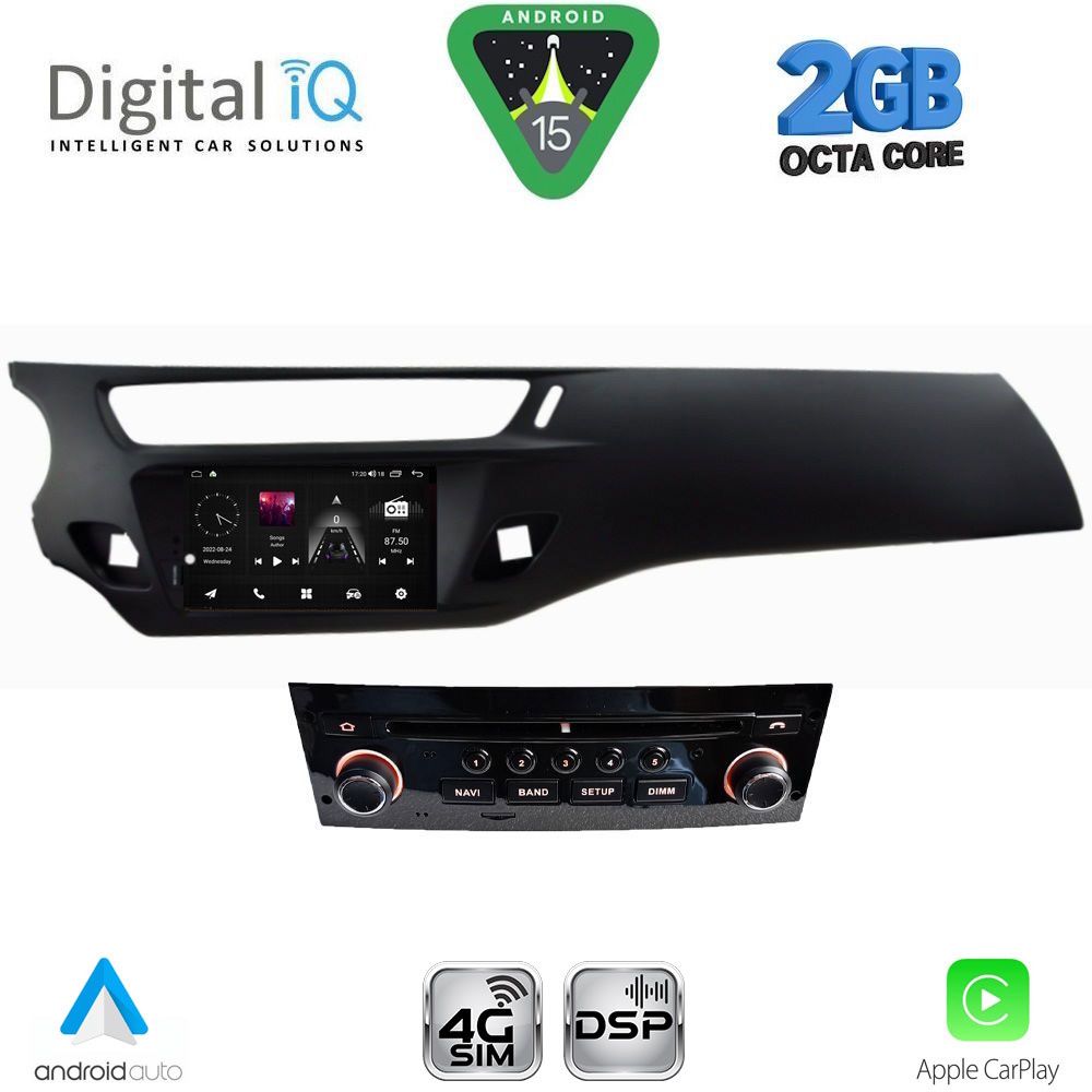 DIGITAL IQ MSF 539BL_CPA (7" DECK) MULTIMEDIA SYSTEM for CITROEN C3 mod. 2010-2015 (BLACK)