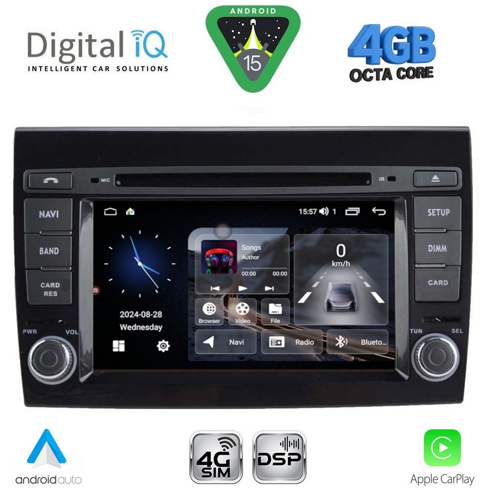 DIGITAL IQ MSG 497_CPA (7” DECK) MULTIMEDIA SYSTEM for FIAT BRAVO mod. 2007-2019
