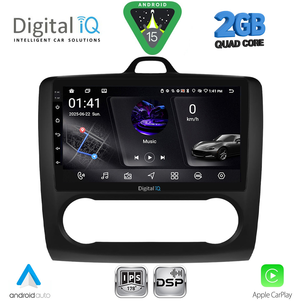 DIGITAL IQ RSF 4156BL_CPA CLIMA (9inc) MULTIMEDIA TABLET for FORD FOCUS mod. 2005-2012 (BLACK)