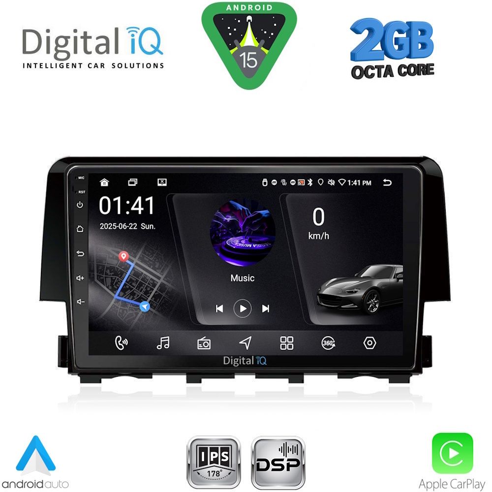 DIGITAL IQ RSF 4191_CPA (9inc) MULTIMEDIA TABLET for HONDA CIVIC mod. 2016-2021