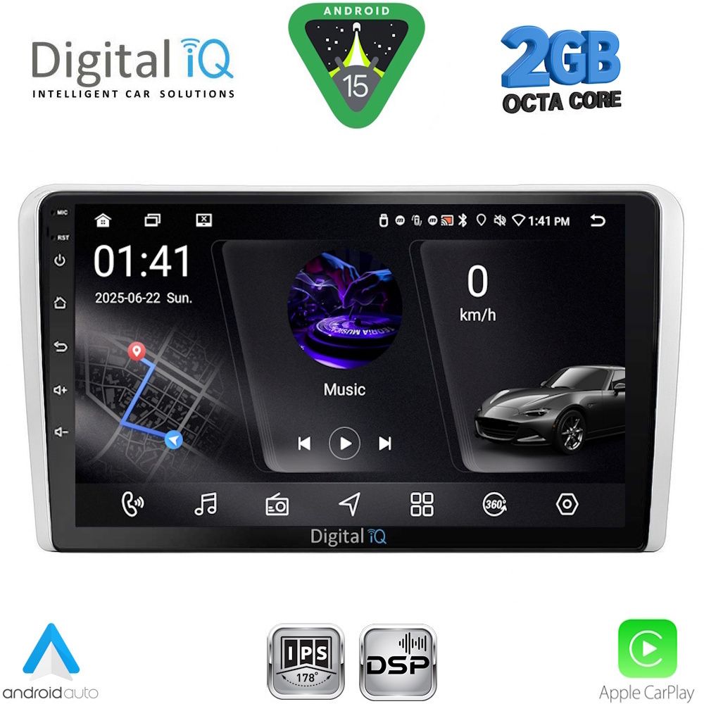 DIGITAL IQ RSF 4481SL_CPA (9inc) MULTIMEDIA TABLET for OPEL ALL mod. 2004-2014 (SILVER)
