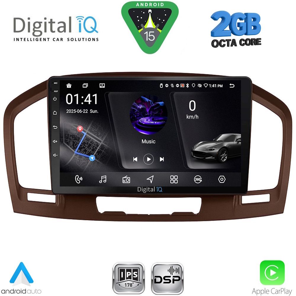 DIGITAL IQ RSF 4491BR_CPA (9inc) MULTIMEDIA TABLET for OPEL INSIGNIA mod. 2008-2013 (BROWN)