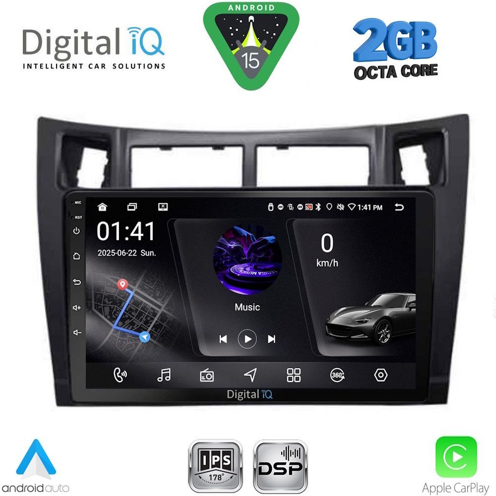 DIGITAL IQ RSF 4736BL_CPA (9inc) MULTIMEDIA TABLET for TOYOTA YARIS mod. 2006-2011 (BLACK)