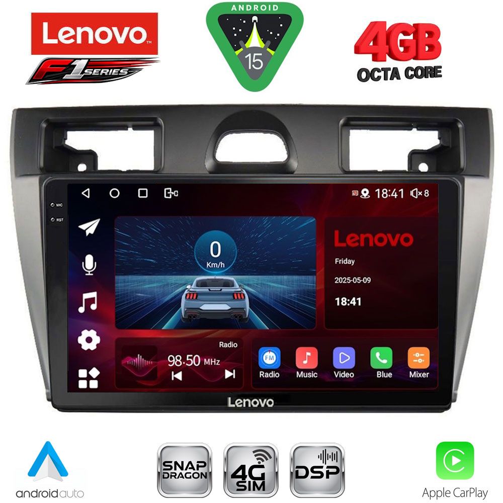 LENOVO SSQ 9153SL_CPA (9inc) MULTIMEDIA TABLET for FORD FIESTA mod. 2005-2008 (SILVER)