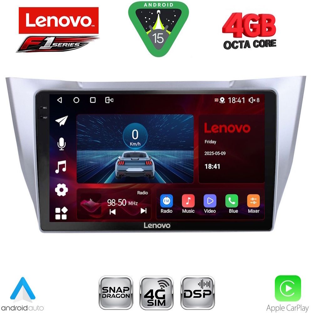 LENOVO SSQ 9345SL_CPA (10inc) MULTIMEDIA TABLET for LEXUS RX 300 – 400 mod. 2003-2008