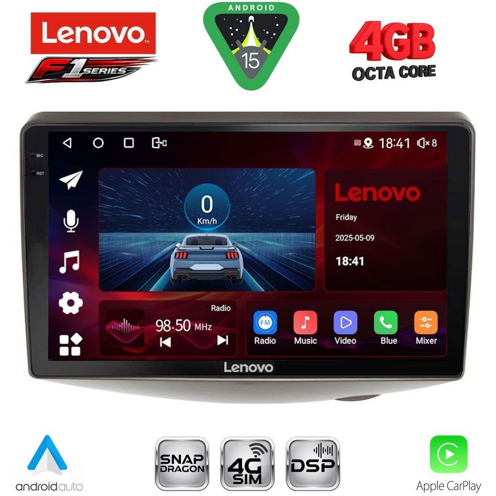 LENOVO SSQ 9735_CPA (9inc) MULTIMEDIA TABLET for TOYOTA YARIS mod. 1999-2006