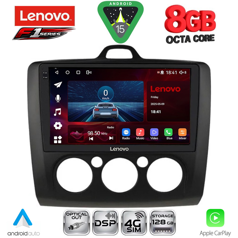 LENOVO SSR 10156BL_CPA A/C (9inc) MULTIMEDIA TABLET for FORD FOCUS mod. 2005-2012 (BLACK)
