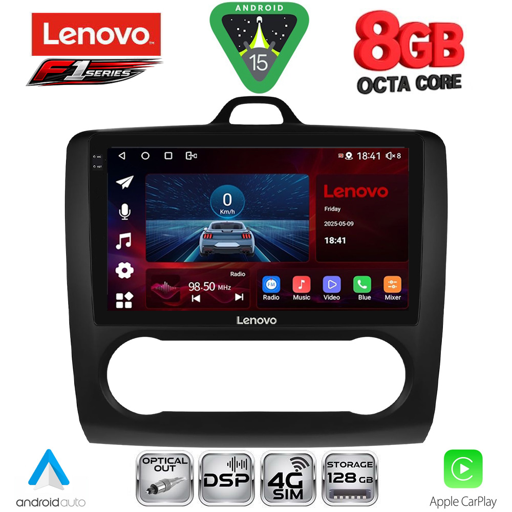 LENOVO SSR 10156BL_CPA CLIMA (9inc) MULTIMEDIA TABLET for FORD FOCUS mod. 2005-2012 (BLACK)