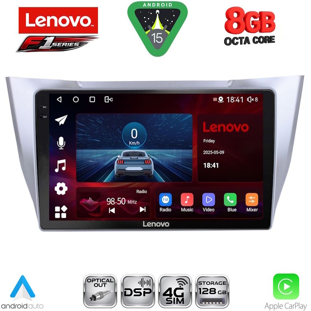 LENOVO SSR 10345SL_CPA (10inc) MULTIMEDIA TABLET for LEXUS RX 300 – 400 mod. 2003-2008