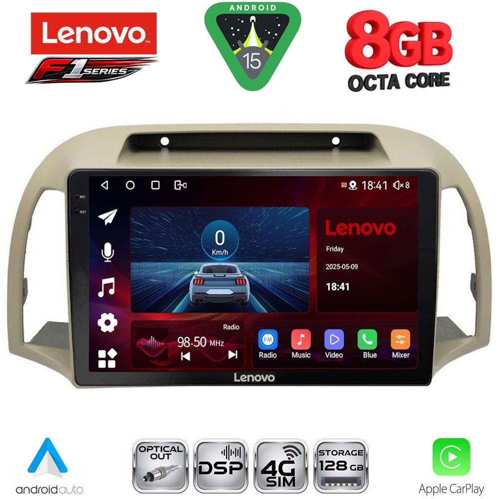 LENOVO SSR 10457BG_CPA (9inc) MULTIMEDIA TABLET for NISSAN MICRA K12 mod. 2002-2010 (BEIGE)