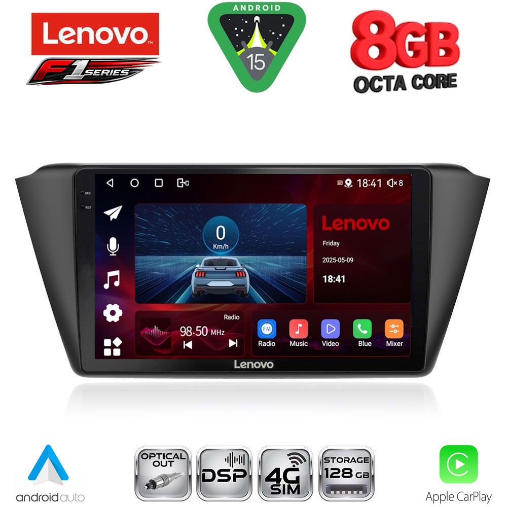 LENOVO SSR 10582_CPA (9inc) MULTIMEDIA TABLET for SKODA FABIA mod. 2015>