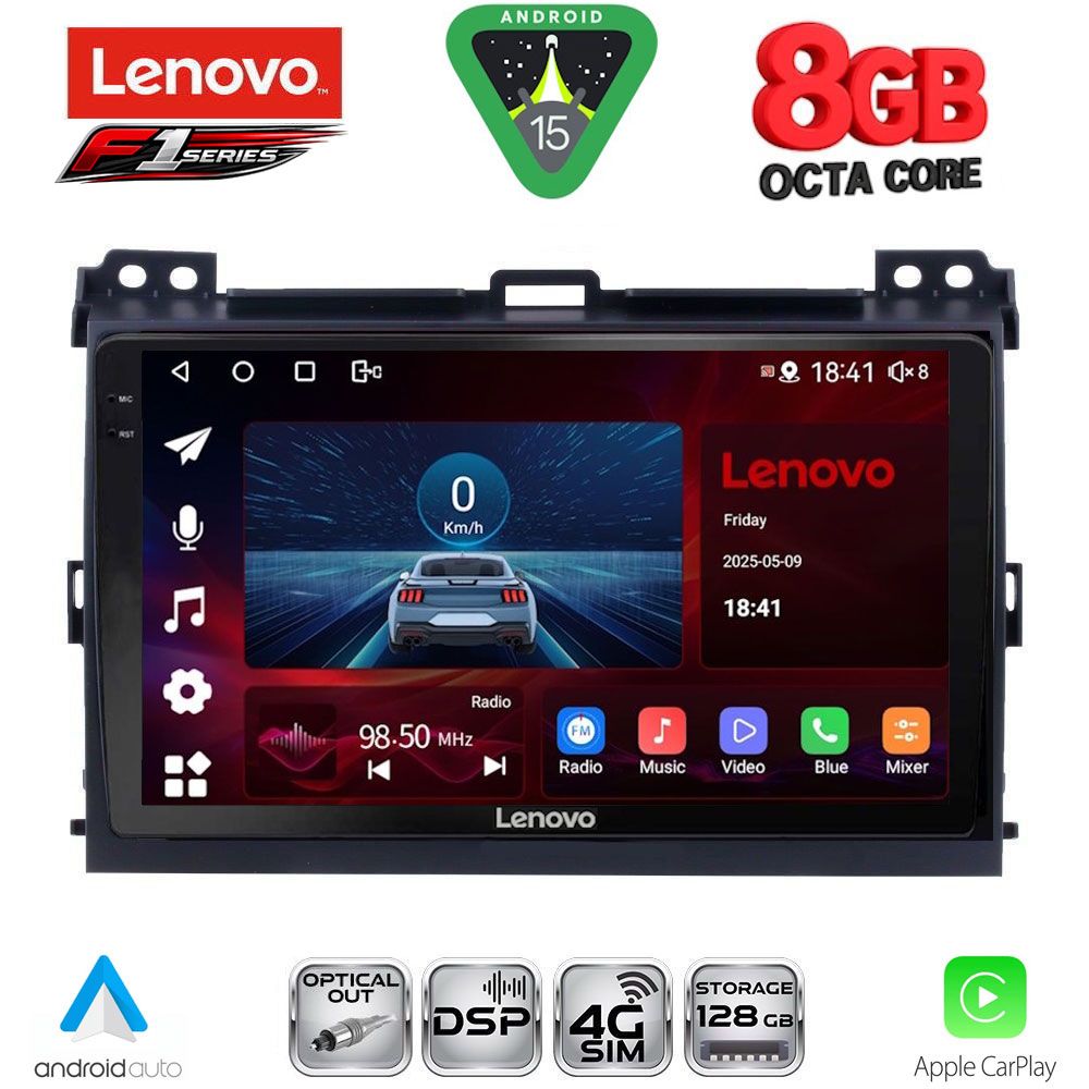 LENOVO SSR 10723_CPA (9inc) MULTIMEDIA TABLET for TOYOTA LANDCRUISER mod. 2002-2008