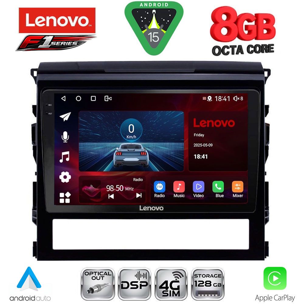 LENOVO SSR 10725_CPA (9inc) MULTIMEDIA TABLET for TOYOTA LANDCRUISER mod. 2016-2019