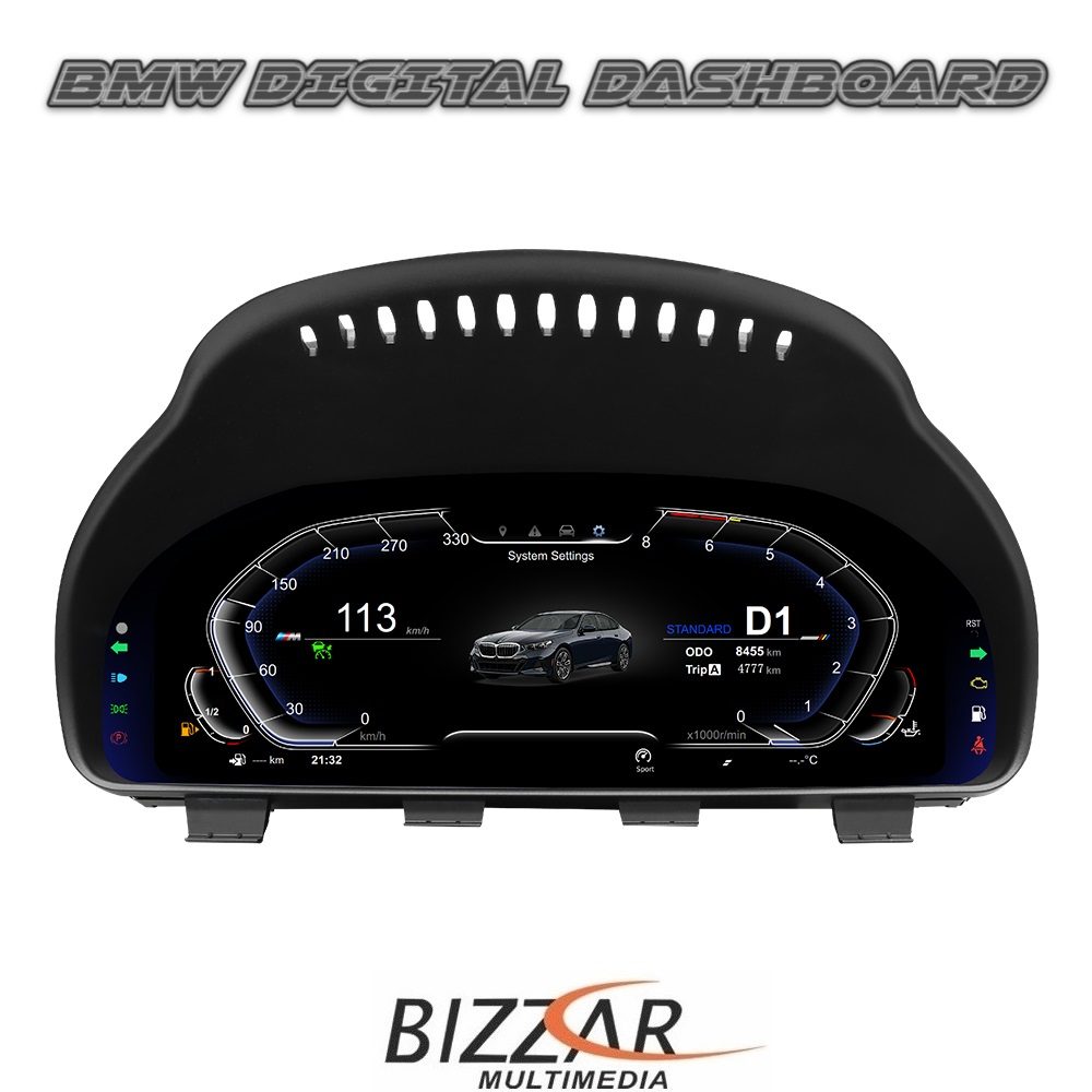 Bizzar Digital Cluster BMW F06/ F07/ F10/ F12/ F13/ F01/ F25/ F26/ F15/ F16 Digital LCD Instrument Cluster 12.3" με Carplay | HDMI in