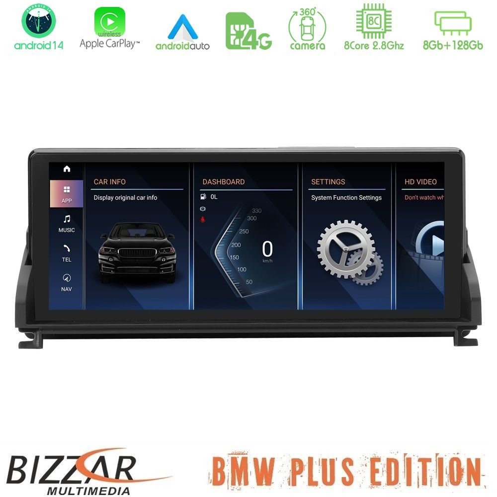 Bizzar Plus Edition BMW Z4 E89 Android14 8Core (8+128GB) Navigation Multimedia 10.25" HD Anti-reflection