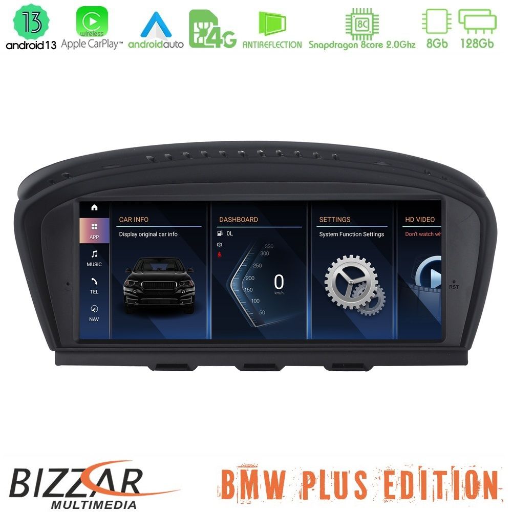 Bizzar Plus Edition BMW 3er/5er/6er (E90/E60/E63) Android13 8Core (8+128GB) Navigation Multimedia 8.8" Anti-reflection