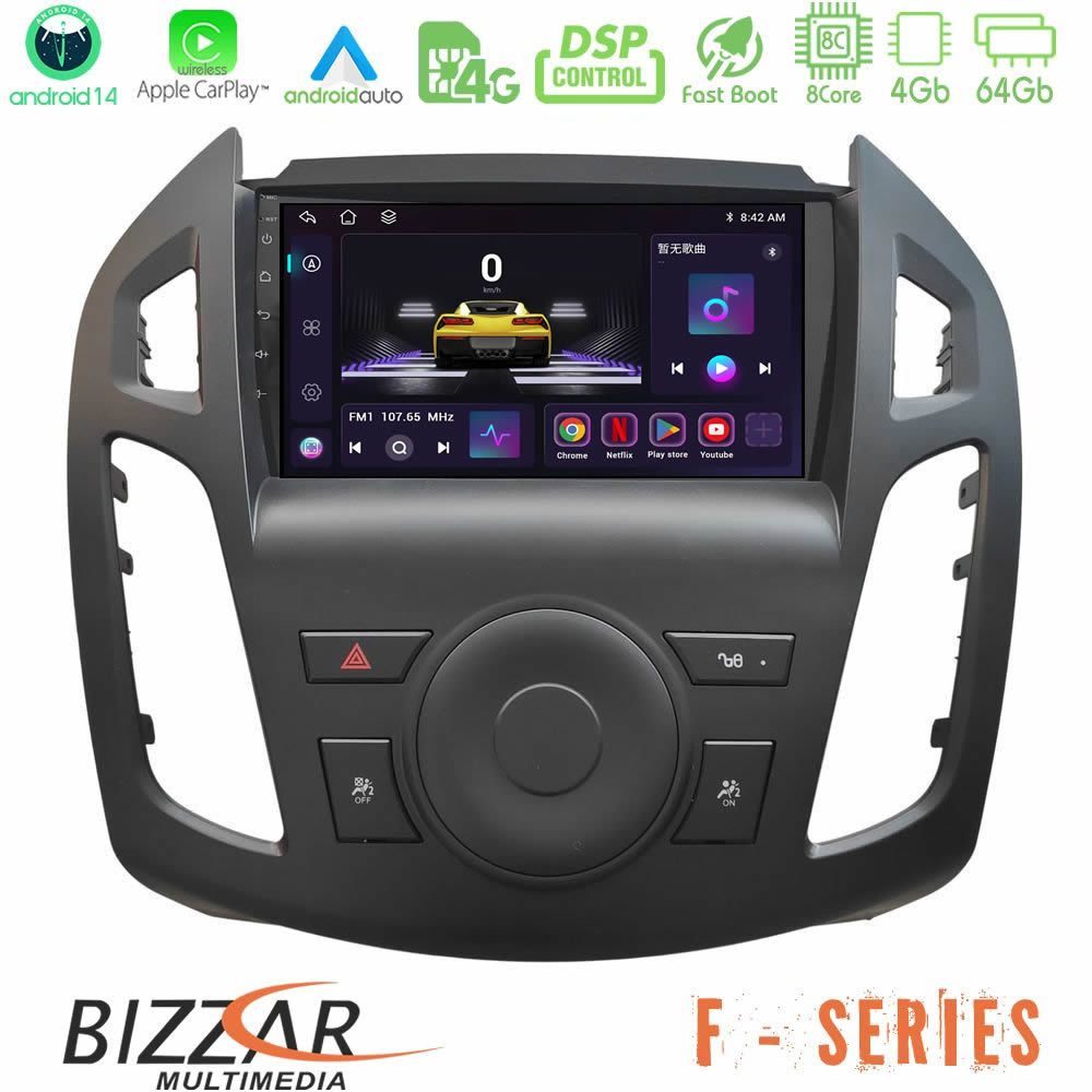 Bizzar F Series 8Core Android14 4+64GB Ford Transit Connect 2013-2018 Navigation Multimedia Tablet 9"  Με Carplay & Android Auto