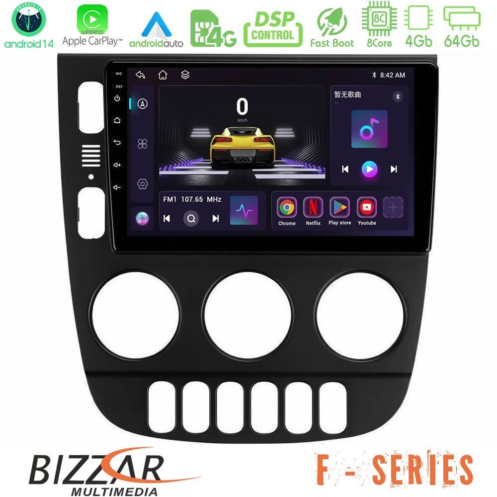 Bizzar F Series 8Core Android14 4+64GB  Mercedes ML Class 1998-2005 Navigation Multimedia Tablet 9" Με Carplay & Android Auto