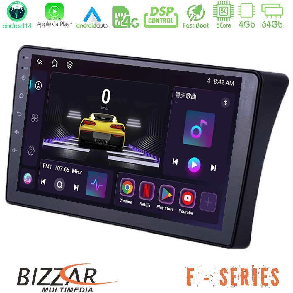 Bizzar F Series 8Core Android14 4+64GB  Nissan Navara D40 Navigation Multimedia Tablet 9" Με Carplay & Android Auto