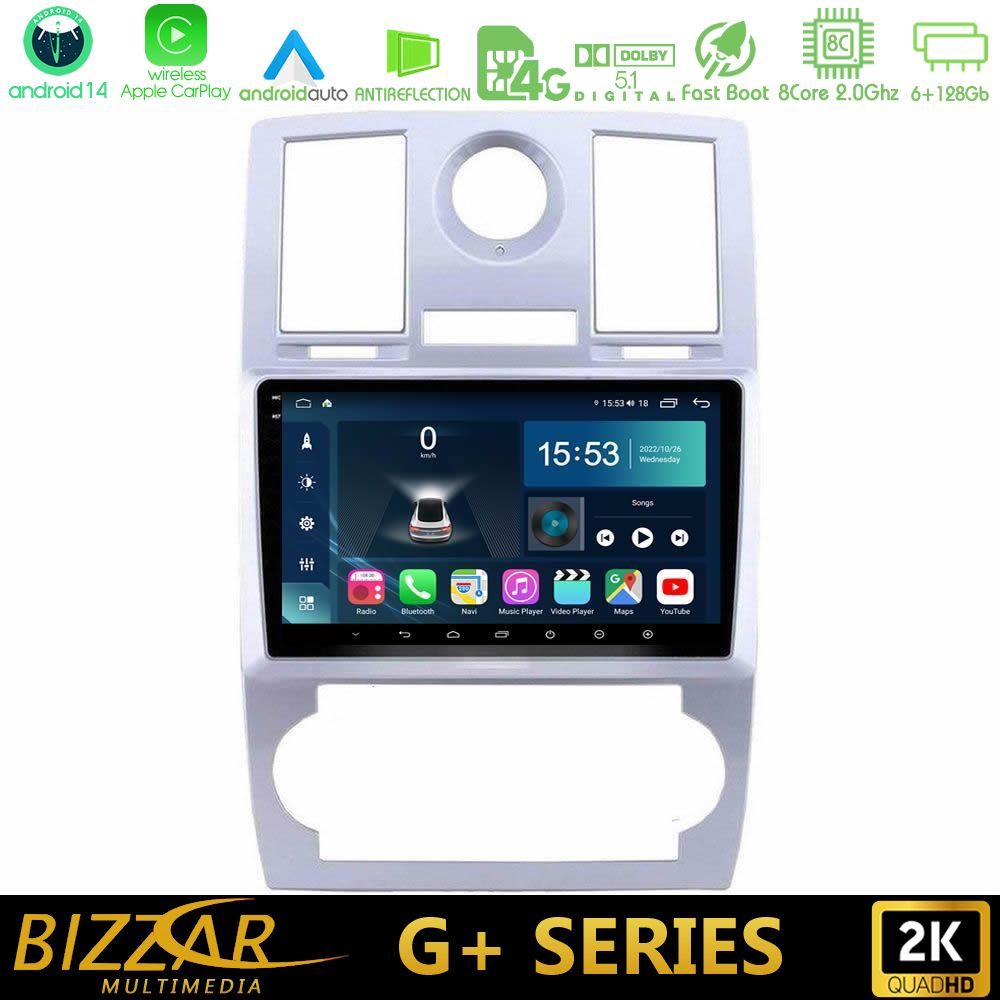 Bizzar G+ Series Chrysler 300C 8core Android14 6+128GB Navigation Multimedia Tablet 9"