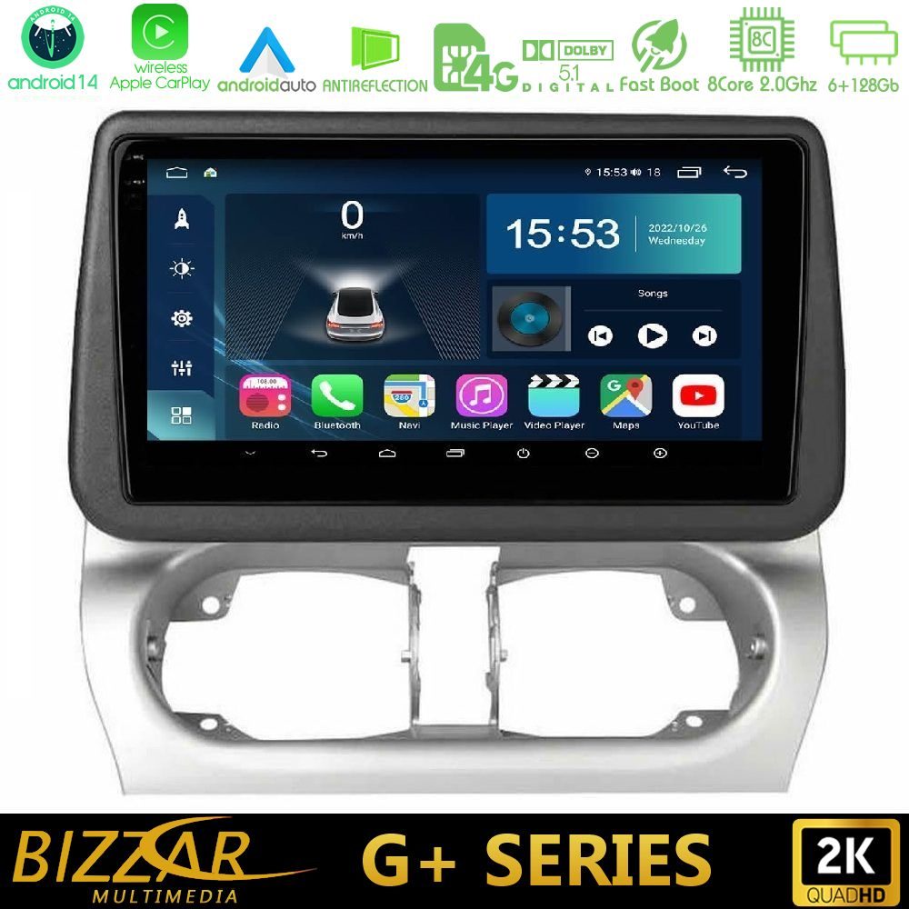 Bizzar G+ Series Opel Corsa C/Combo C 8core Android14 6+128GB Navigation Multimedia Tablet 9"