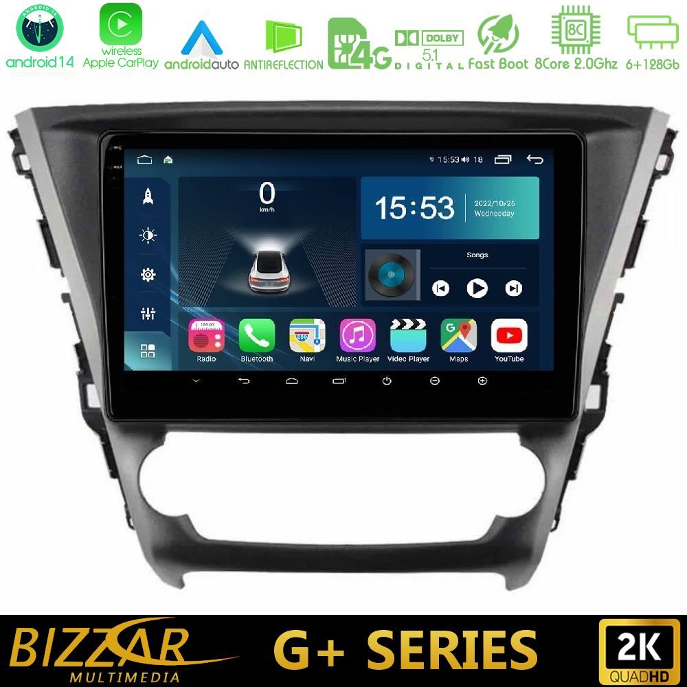 Bizzar G+ Series Toyota Avensis 2015-2018 8core Android14 6+128GB Navigation Multimedia Tablet 9"
