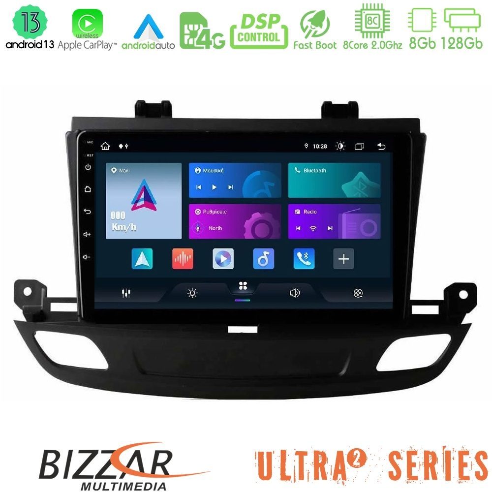 Bizzar Ultra Series Opel Insignia 2 2017-2020  8core Android13 8+128GB Navigation Multimedia Tablet 9"