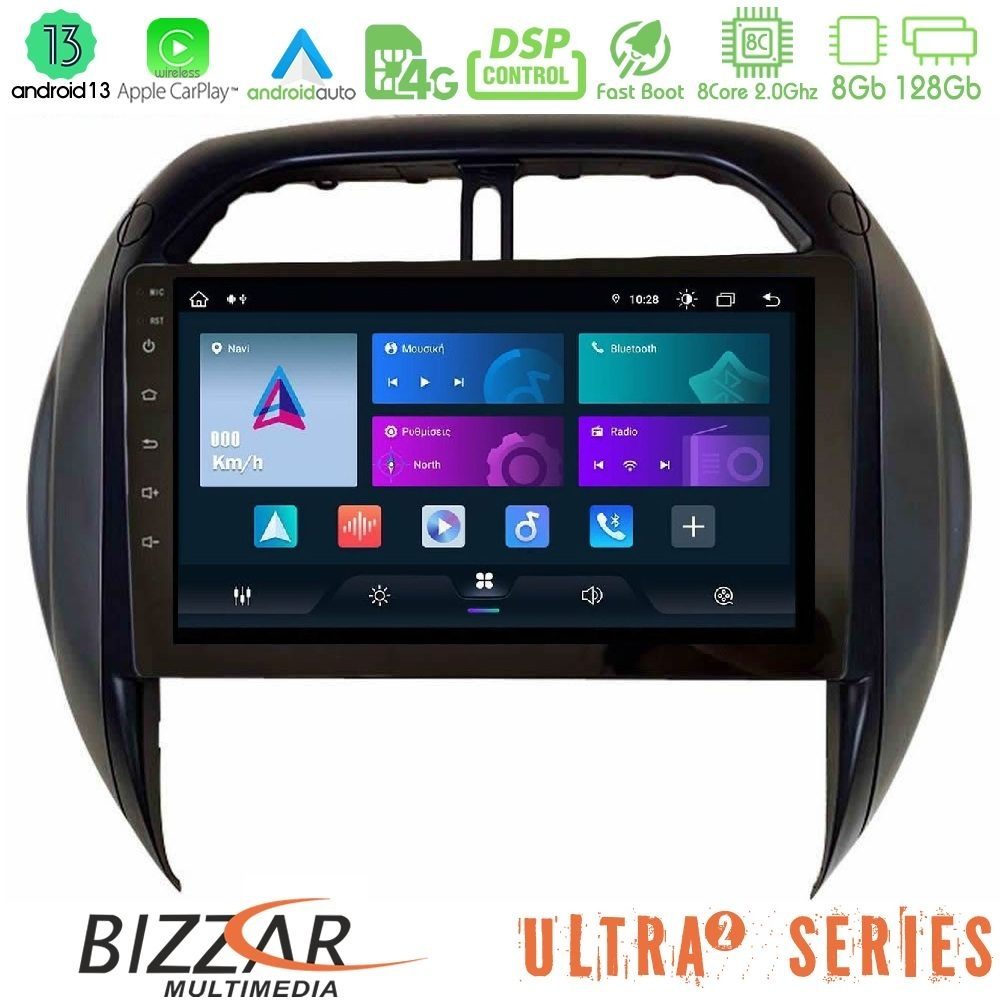 Bizzar Ultra Series Toyota RAV4 2001 – 2005 8core Android13 8+128GB Navigation Multimedia Tablet 9"