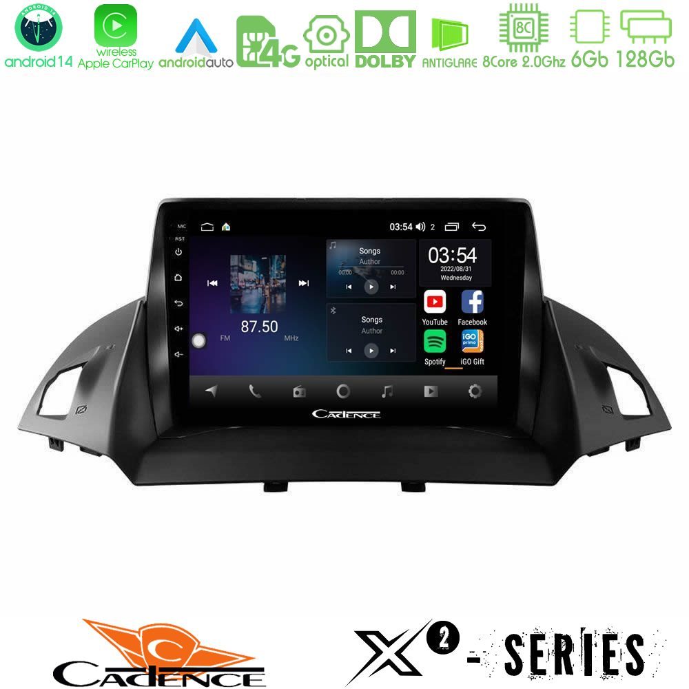 Cadence X2 Series 8Core Android14 6+128GB  Ford C-Max/Kuga Navigation Multimedia Tablet 9"