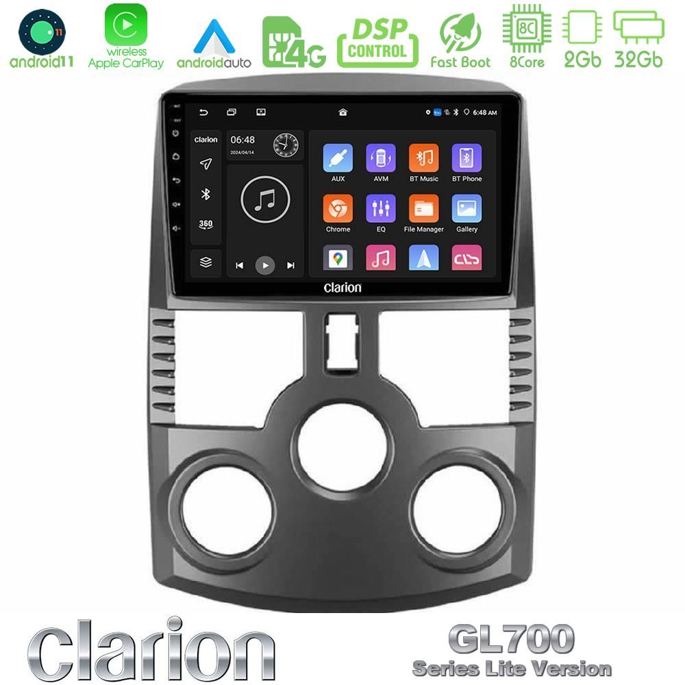 Clarion GL700 Lite Series 8Core Android11 2+32GB Daihatsu Terios Navigation Multimedia Tablet 9" Με Carplay & Android Auto