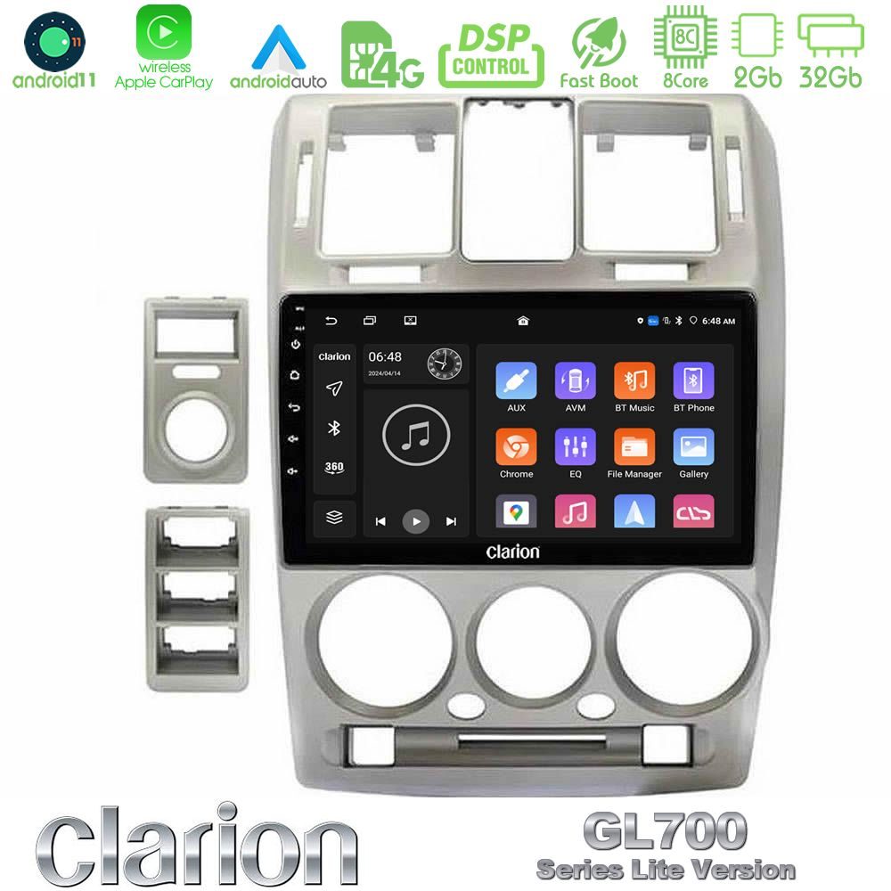 Clarion GL700 Lite Series Hyundai Getz 2002-2009 8Core Android11 2+32GB Navigation Multimedia Tablet 9" Με Carplay & Android Auto Με Carplay & Android Auto
