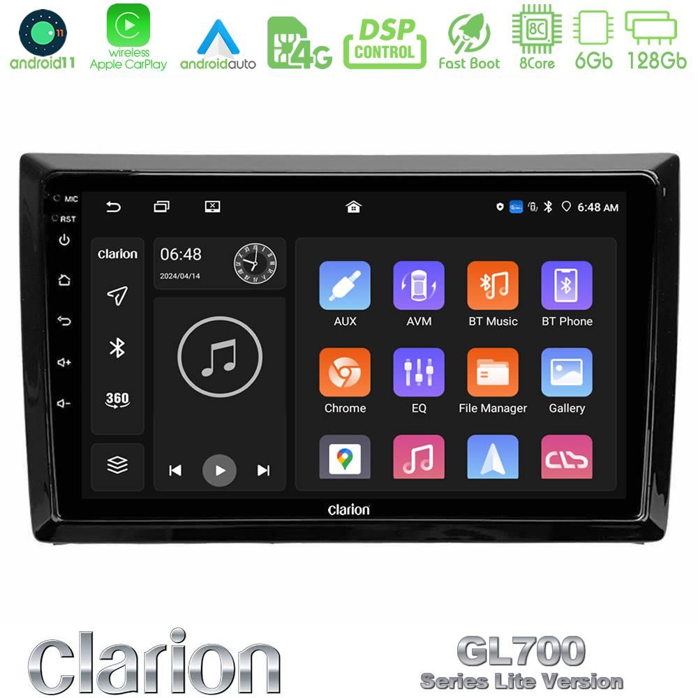 Clarion GL700 Lite Series 8Core Android11 6+128GB VW Beetle Navigation Multimedia Tablet 9" Με Carplay & Android Auto