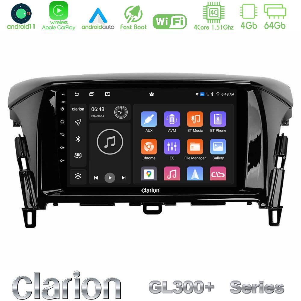 Clarion GL300+ Series 4Core Android11 4+64GB  Mitsubishi Eclipse Cross Navigation Multimedia Tablet 9"
