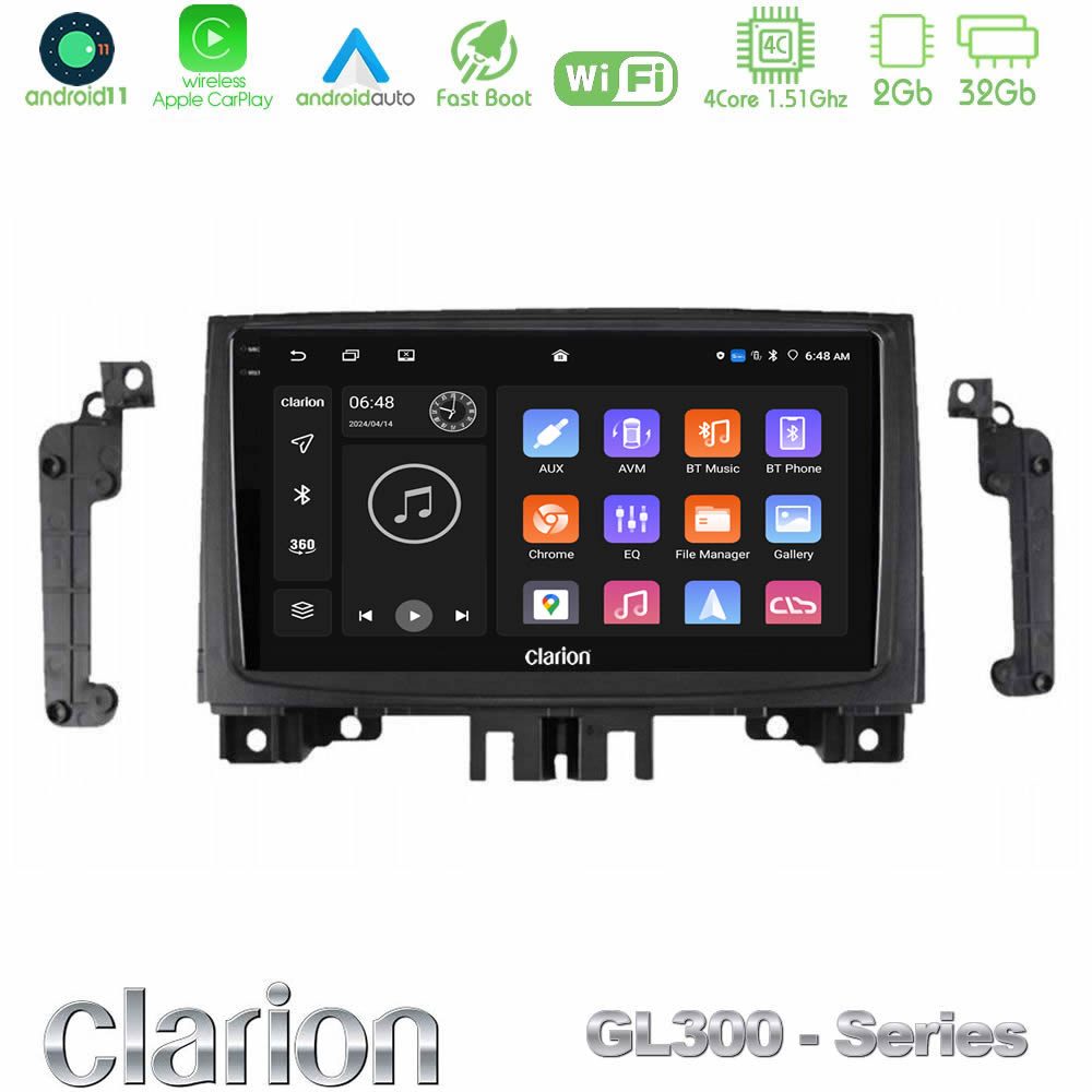 Clarion GL300 Series Mercedes Sprinter/VW Crafter 2006-2018 4Core Android11 2+32GB Navigation Multimedia Tablet 9" Με Carplay & Android Auto