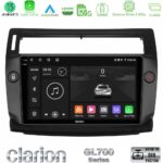 Clarion GL700 Series 8Core Android13 4+64GB Citroen C4 2004-2010 Navigation Multimedia Tablet 9" (μαύρο χρώμα) Με Carplay & Android Auto