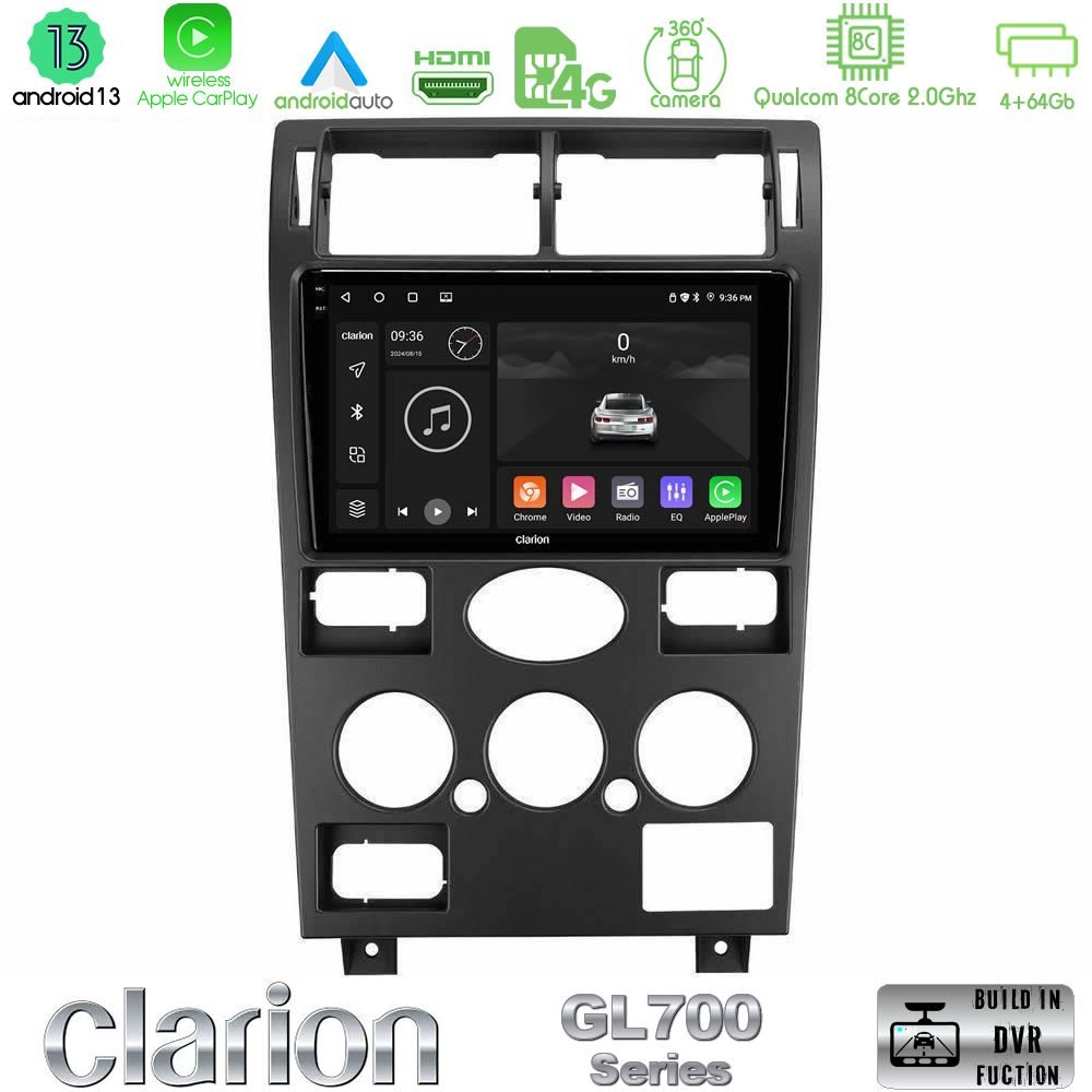 Clarion GL700 Series 8Core Android13 4+64GB Ford Mondeo 2001-2004 Navigation Multimedia Tablet 9" Με Carplay & Android Auto