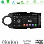 Clarion GL700 Series 8Core Android13 4+64GB Toyota Yaris Navigation Multimedia Tablet 9" (Μαύρο Χρώμα) Με Carplay & Android Auto