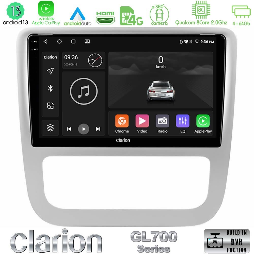 Clarion GL700 Series 8Core Android13 4+64GB VW Scirocco / Eos Navigation Multimedia Tablet 9" Με Carplay & Android Auto