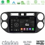 Clarion GL700 Series 8Core Android13 4+64GB VW Tiguan Navigation Multimedia Tablet 9" (23mm alarm button) Με Carplay & Android Auto