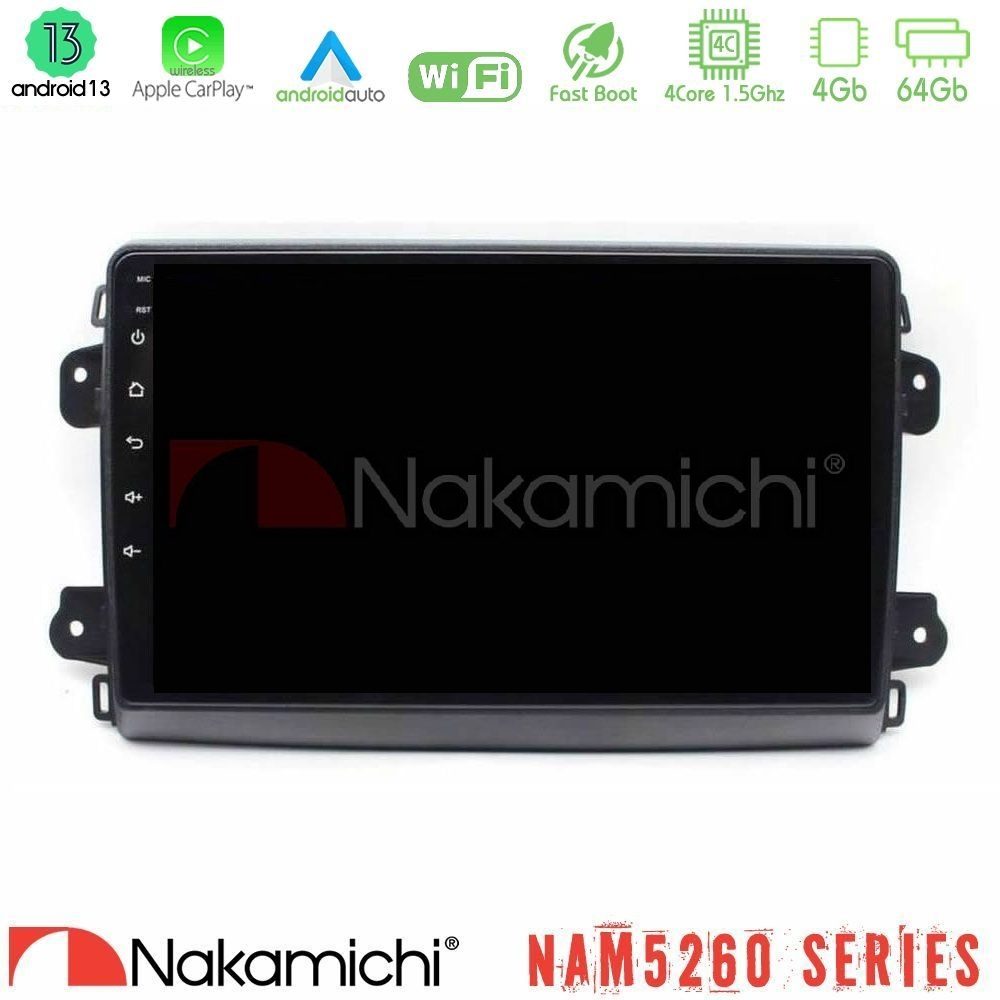 Nakamichi NAM5260 Series 4Core Android13 4+64GB Citroen/Fiat/Opel Navigation Multimedia Tablet 9" Με Carplay & Android Auto